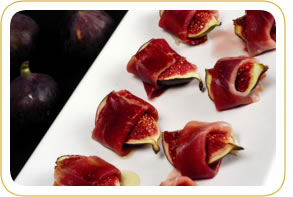 Higos asados con miel y jamón (6 personas)